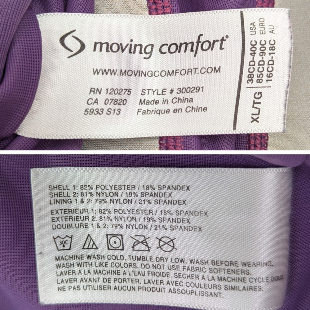 3 Moving Comfort Vixen Sports Bras Pull On Wire Free Workout Athletic XL C/D - Picture 9 of 16